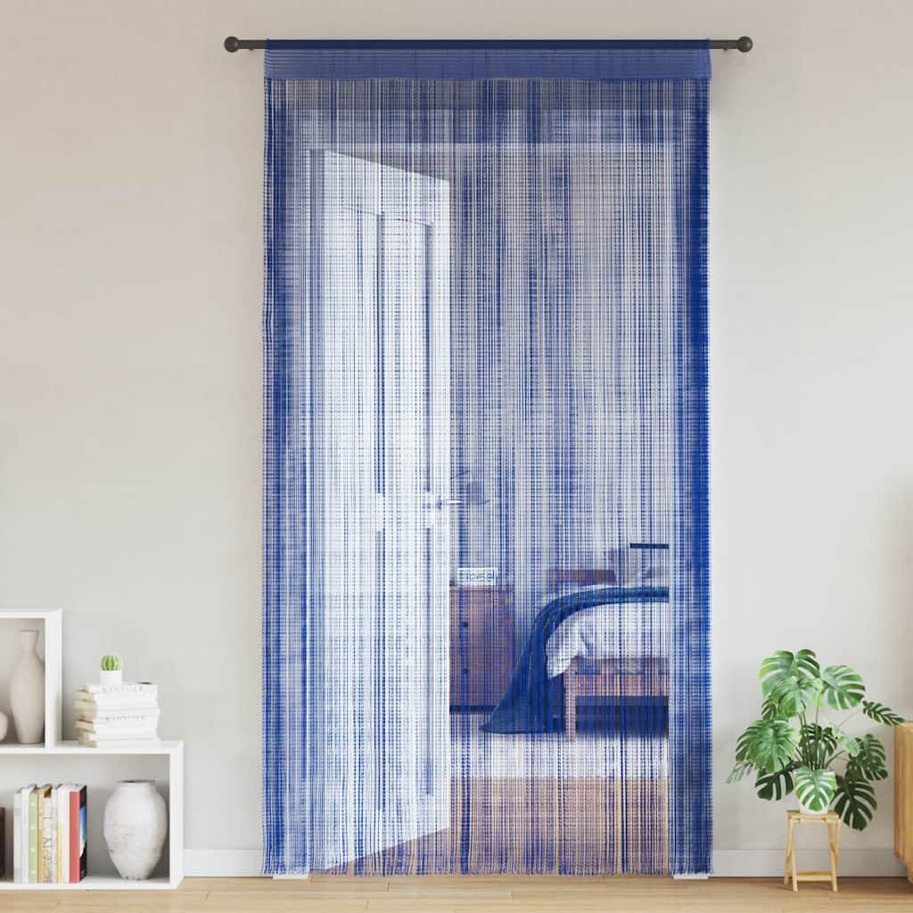 vidaXL Fadenvorhänge 2 Stk. 100 x 250 cm Blau Produktbild 