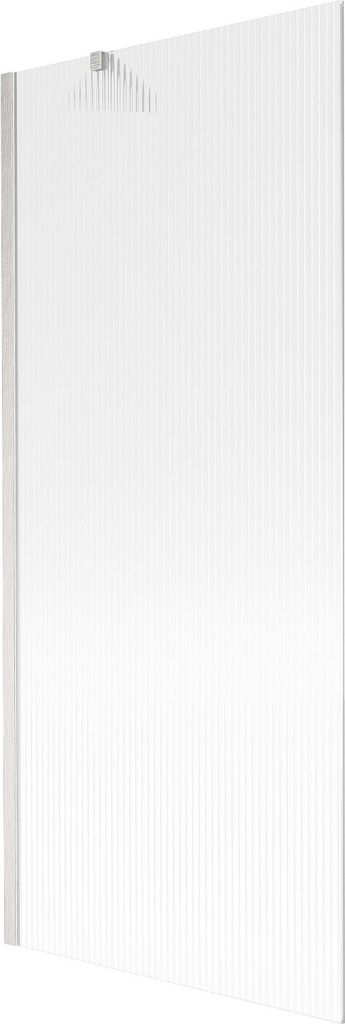 Mexen Next Badewannenabtrennung 1-flügelig 80 x 150 cm, Streifen, gebürsteter Nickel - 895-080-000-00-09-97