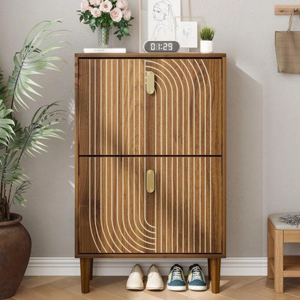 Étagère à chaussures pliable 60 cm - Rangement d'appoint autoportant
