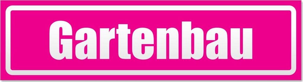 Gartenbau invertiert Magnetschild Schild magnetisch