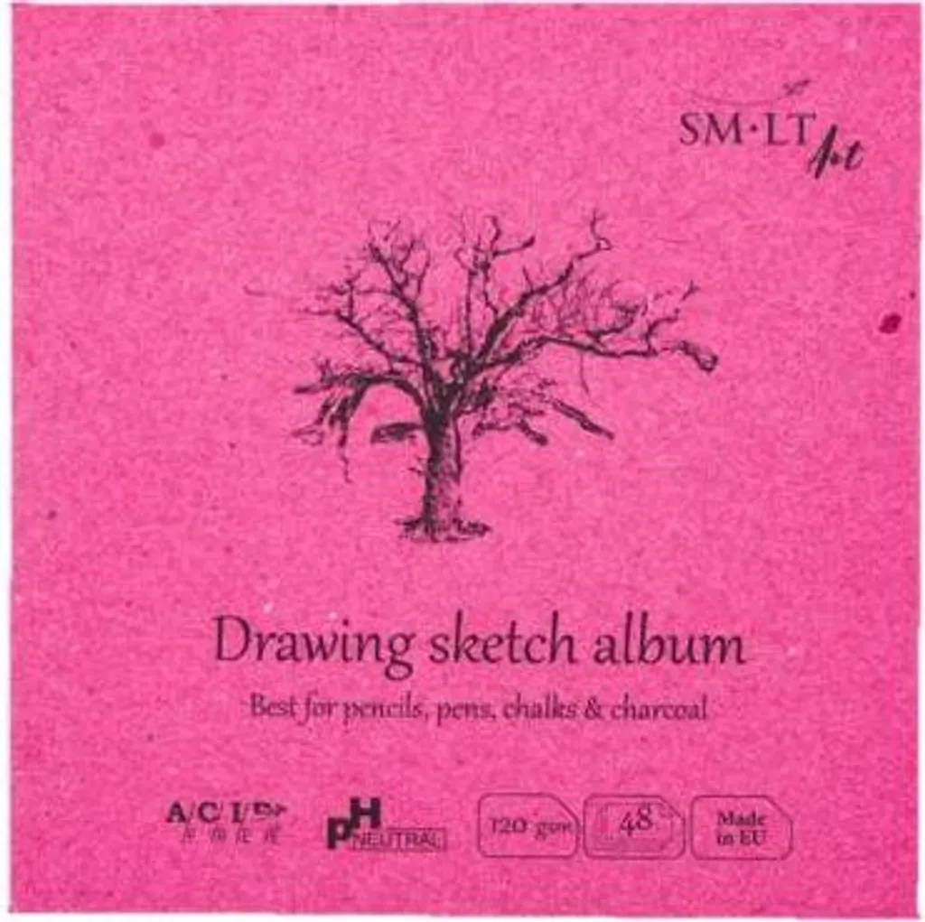 Carnet de dessin 14 cm papier blanc 120g SMLT 48 feuilles haute qualité