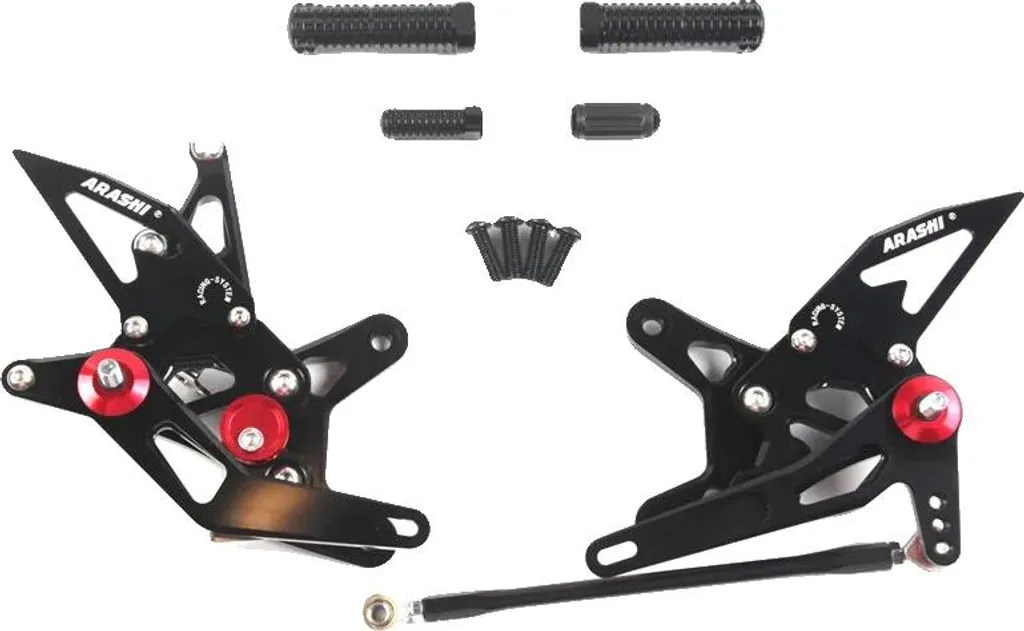 Cale-pieds Moto en Aluminium Noir CNC compatibles Kawasaki ZX-6R Ninja