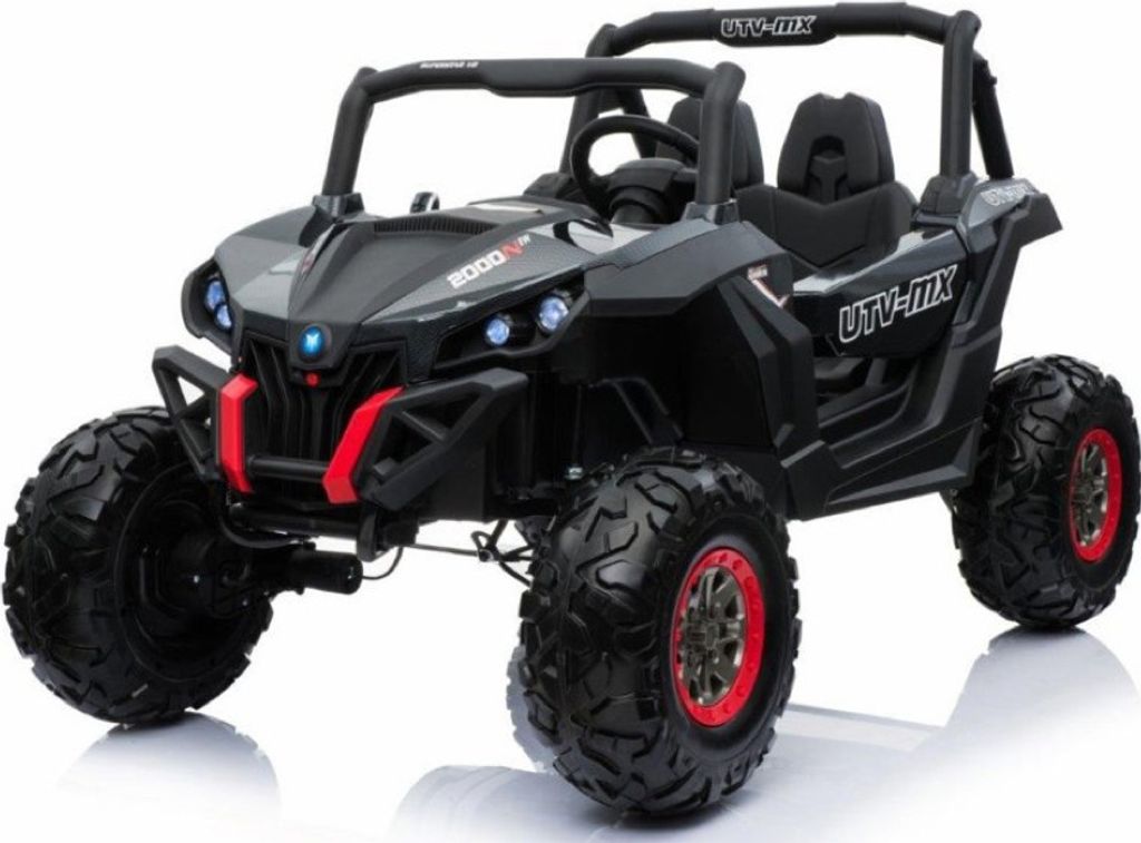 UTV-MX buggy 12V Kinder Elektroauto 2 Sitzer, Kinderauto mit Fernbedienung, Kinderfahrzeug, 4X4 kinder auto elektro (Schwarz)