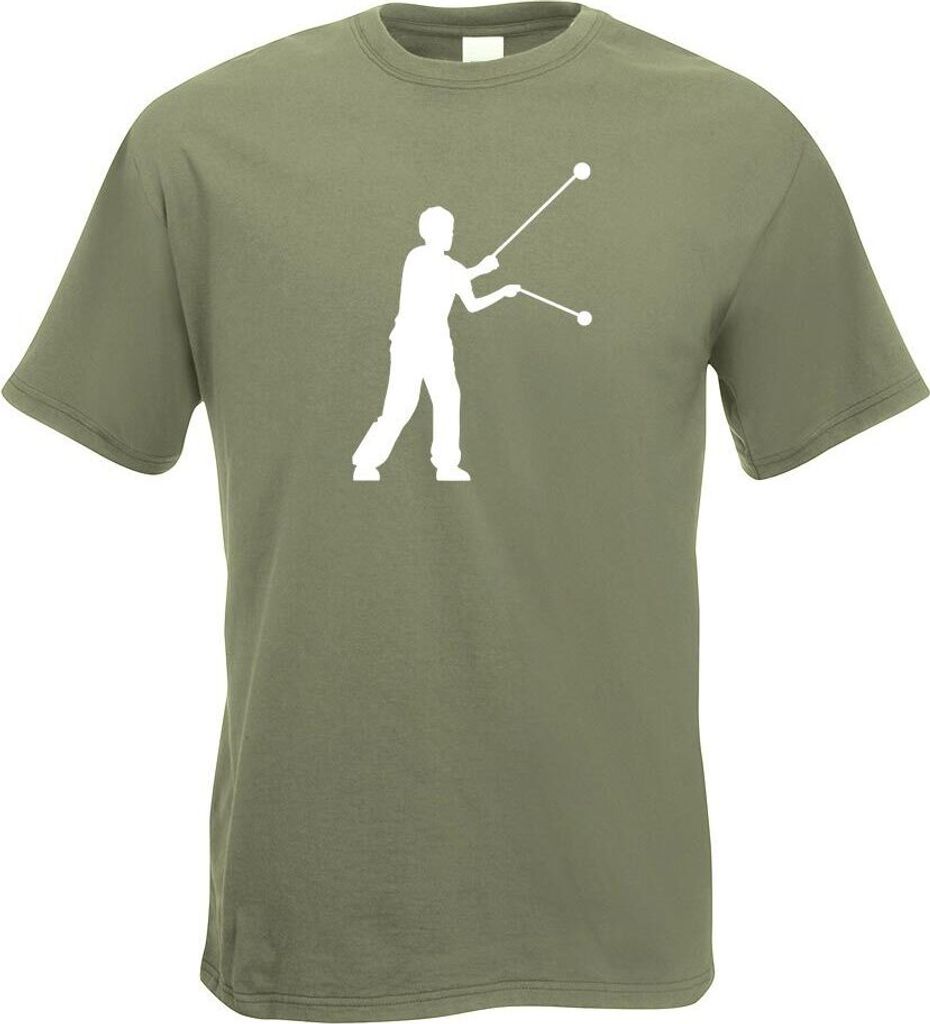 Kiwistar - T-Shirt - Olive - Jo-Jo - JoJo YoYo Sportler Motiv Bedruckt Funshirt Design Print - mit Motiv Bedruckt - Funshirt Design - Sport - Freiz...
