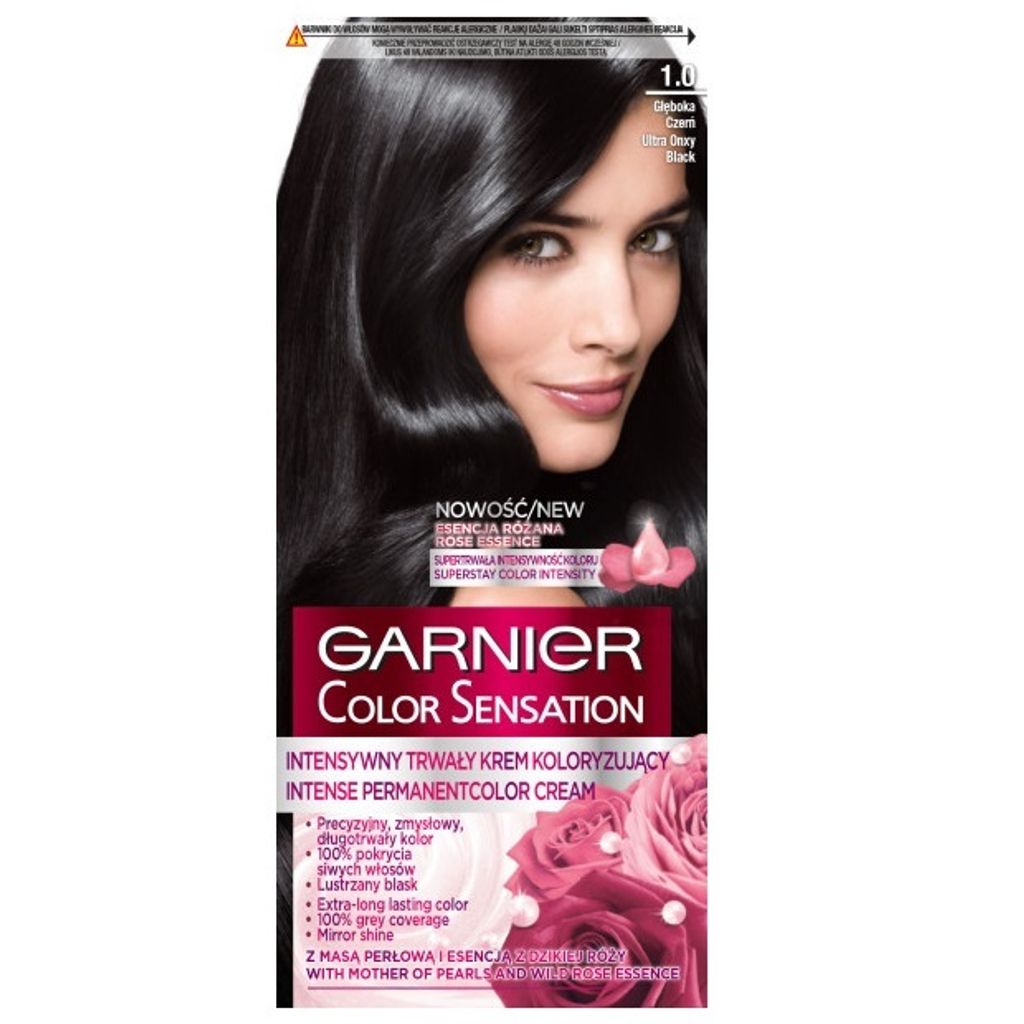 Garnier Color Sensation Haarfarbe 1.0 Tiefes Onyx-Schwarz, Produktbild 