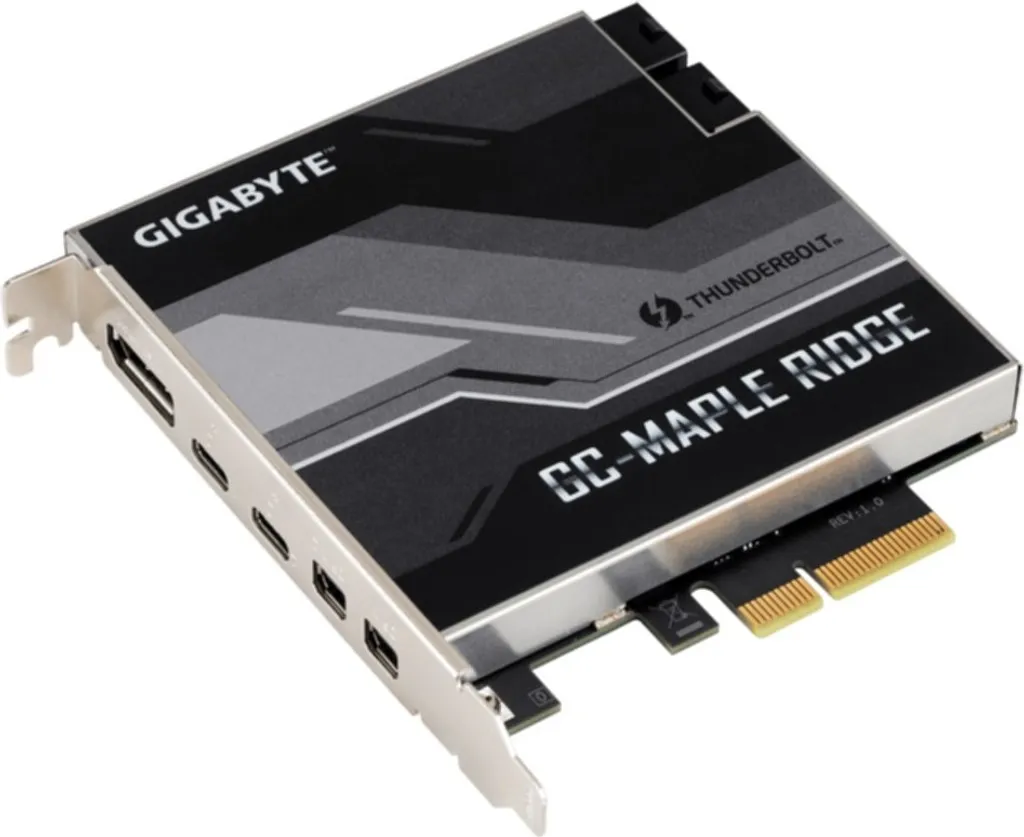 Gigabyte Thunderbolt 4 Maple Ridge : Double Port 40 Gbps et Sortie 8K