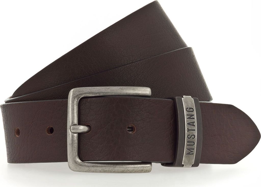 MUSTANG Leder Gürtel Classic Leather Belt W115 Dark Brown dunkelbraun