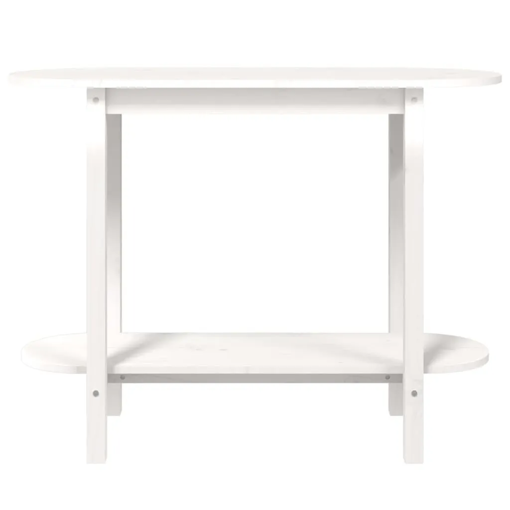Consolle in Pino Massiccio Bianco 110x40x80 cm - Alta Resistenza - 5