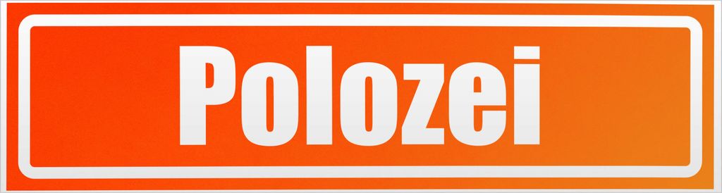 Kiwistar Polozei invertiert Magnetschild Schild magnetisch - 60cm Neonorange - Magnetfolie für Auto PKW Kfz