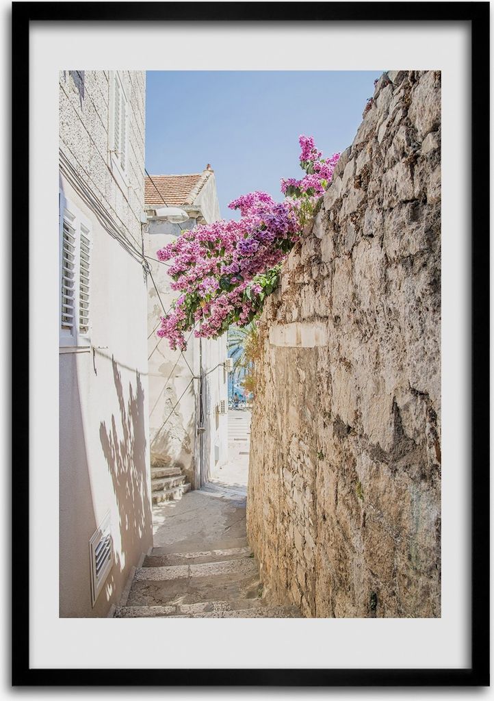 Bild - Bilderrahmen - 50 cm x 70 cm - MDF - Rahmen - Wandkunst Korcula