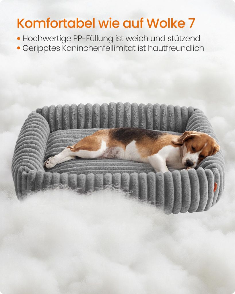 Feandrea Hundebett, großes orthopädisches Hundekörbchen, Produktbild 