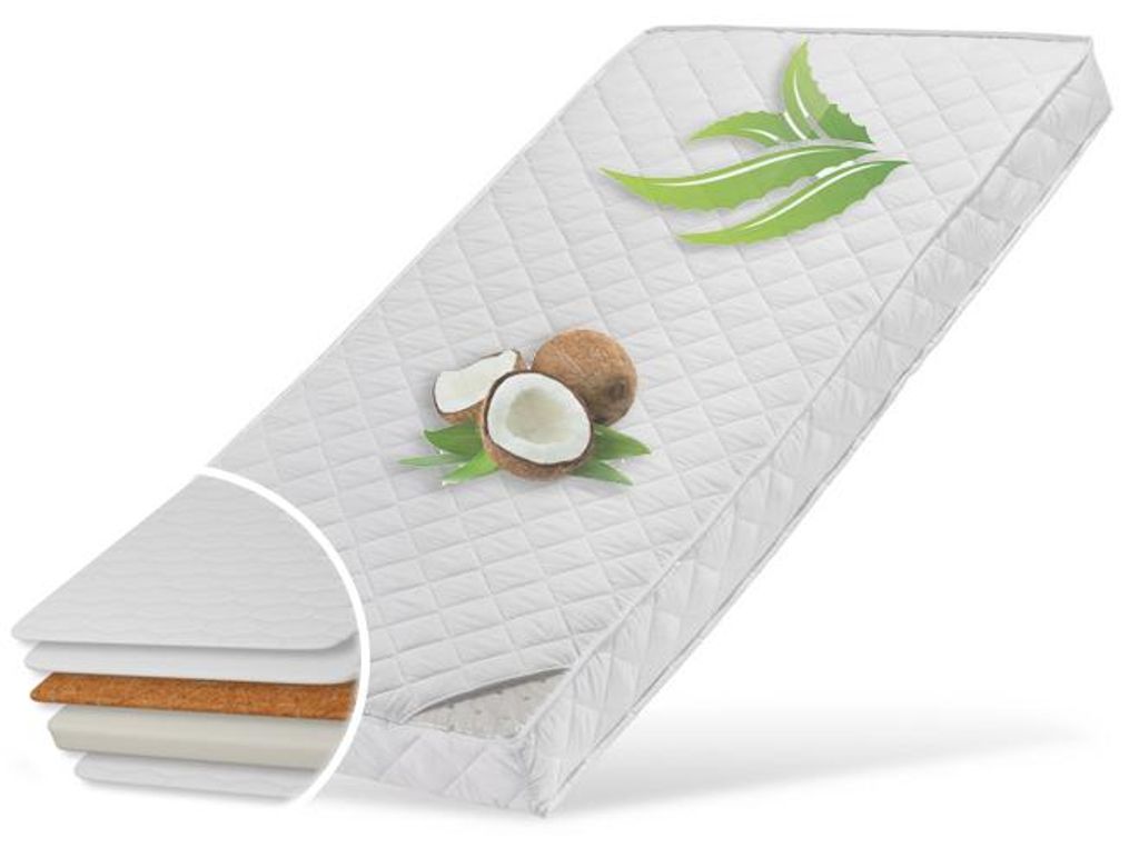 Matelas enfant 80x160 cm KOKOS avec housse matelassée à Image du produit 