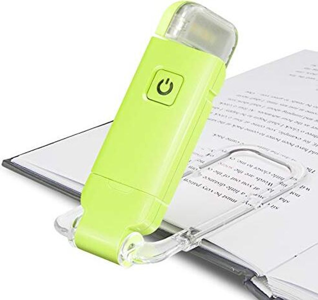 LED Clip Leselampe Buch Klemm 1 Pack USB-Wiederaufladbare Buchleuchte Kinder und 3 Helligkeitsstufen dimmbar Bettleseleuchte in der Nacht D