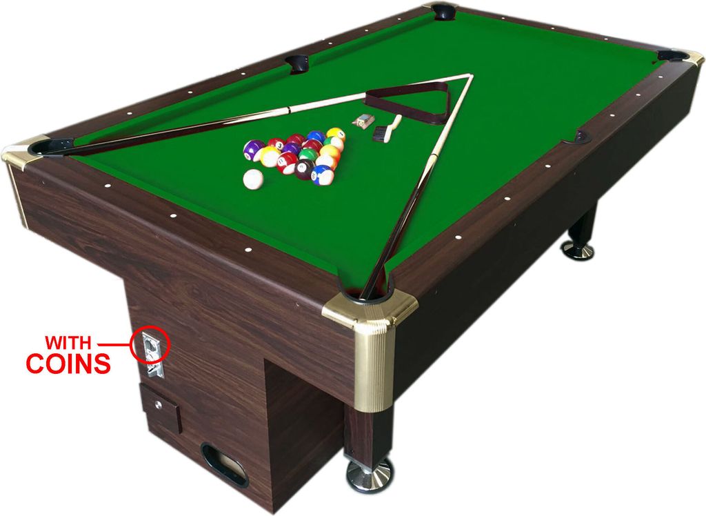 Billardtisch 8 ft Billard Billard-Spiel mit elektronischen Münze - 220 x 110 cm