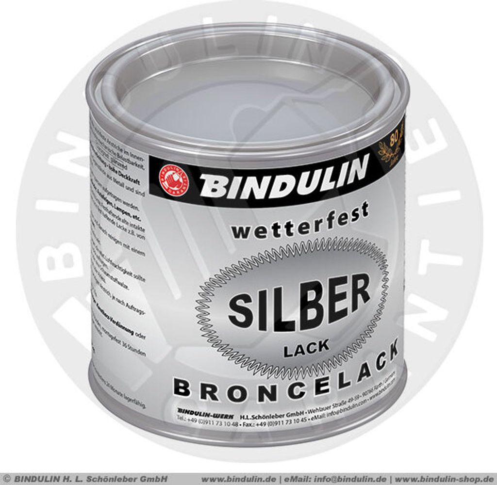 250 ml Silberlack wetterfest Farbe: silber wetterfest & Produktbild 