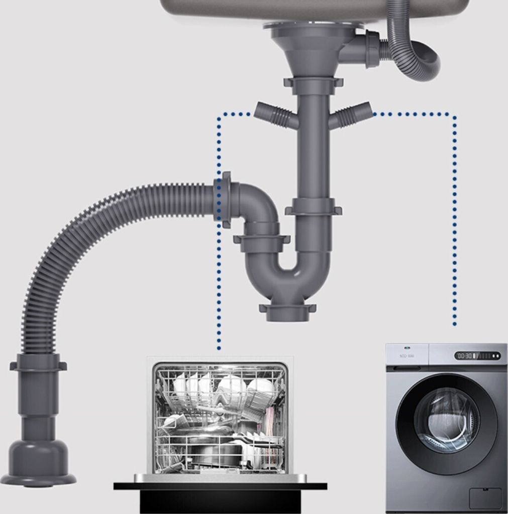 CECIPA Granitspüle Schwarz Küchenspüle Granit  Spülbecken Produktbild 8