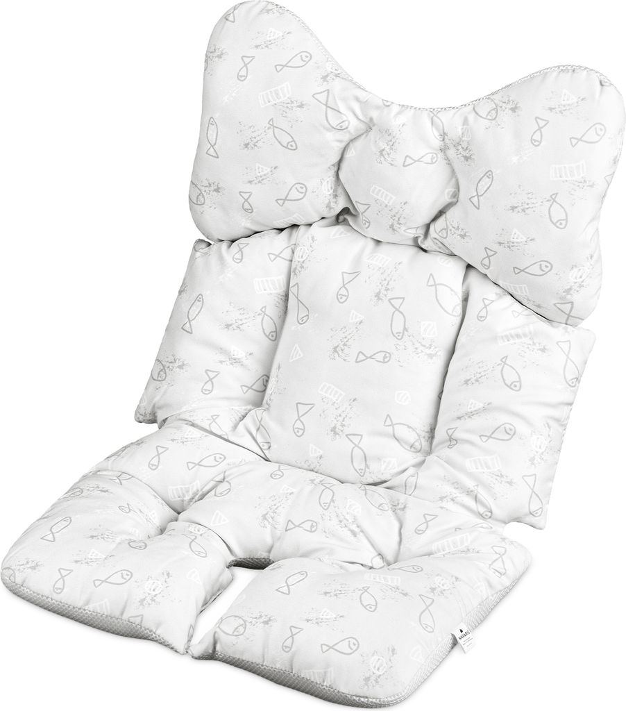 Navaris Kinderwagen Sitzauflage universal - Sommer Sitzeinlage Winter Unterlage für Buggy Kindersitz Babyschale - Sommerbezug Winterbezug - grau