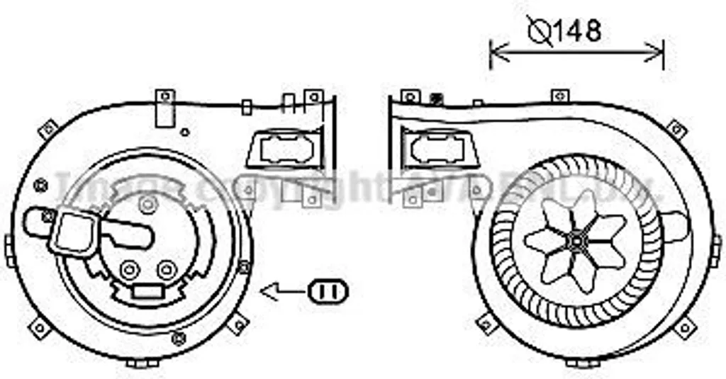Moteur de ventilation anti-buée pour Opel Vectra C et Signum Z03