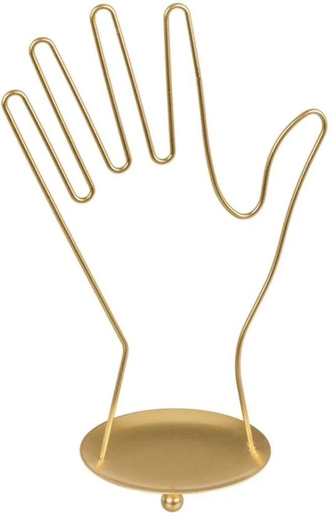 Porte-bijoux doré anti-nœuds 27 cm avec compartiment bagues pratique