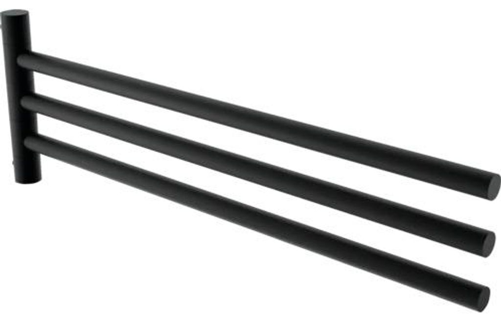 Portasciugamani girevole Nimco BRC 11096-3-90, 420 mm, nero Immagine del prodotto 