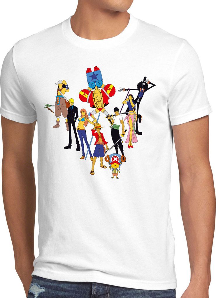 BaumwolleCloud Piratenbande Herren T-Shirt ruffy zorro one nami lysop