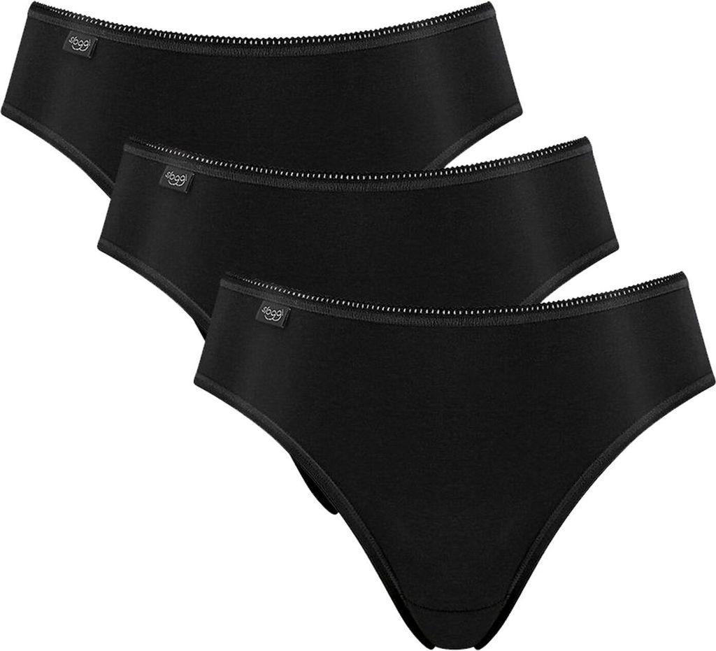 sloggi Damen Tai-Slip 3-Pack 24/7 Microfibre - BLACK - Größe 38
