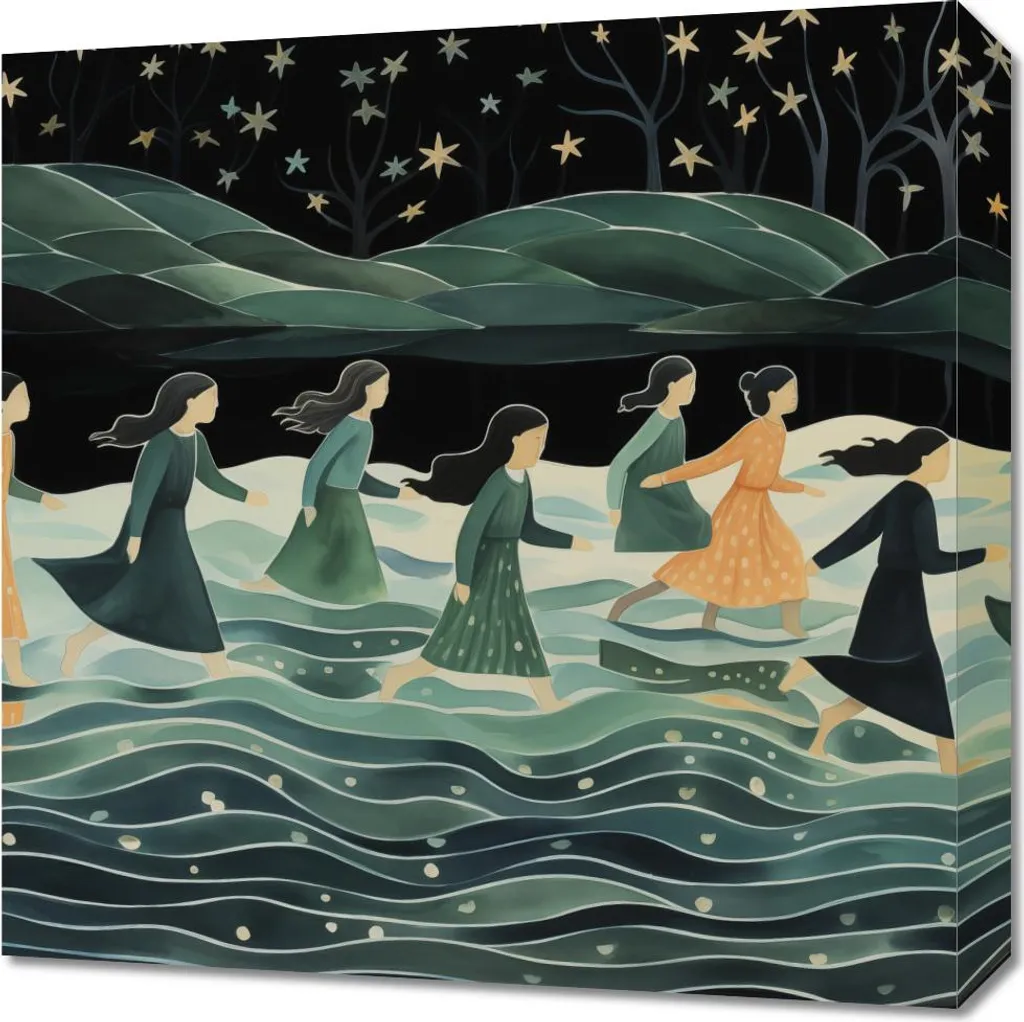 Quadro 50x50 cm Processione notturna - 1