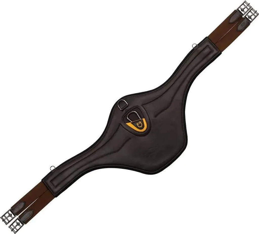Étrière Equestro en cuir marron 130 cm avec boucle robuste pour cavalier