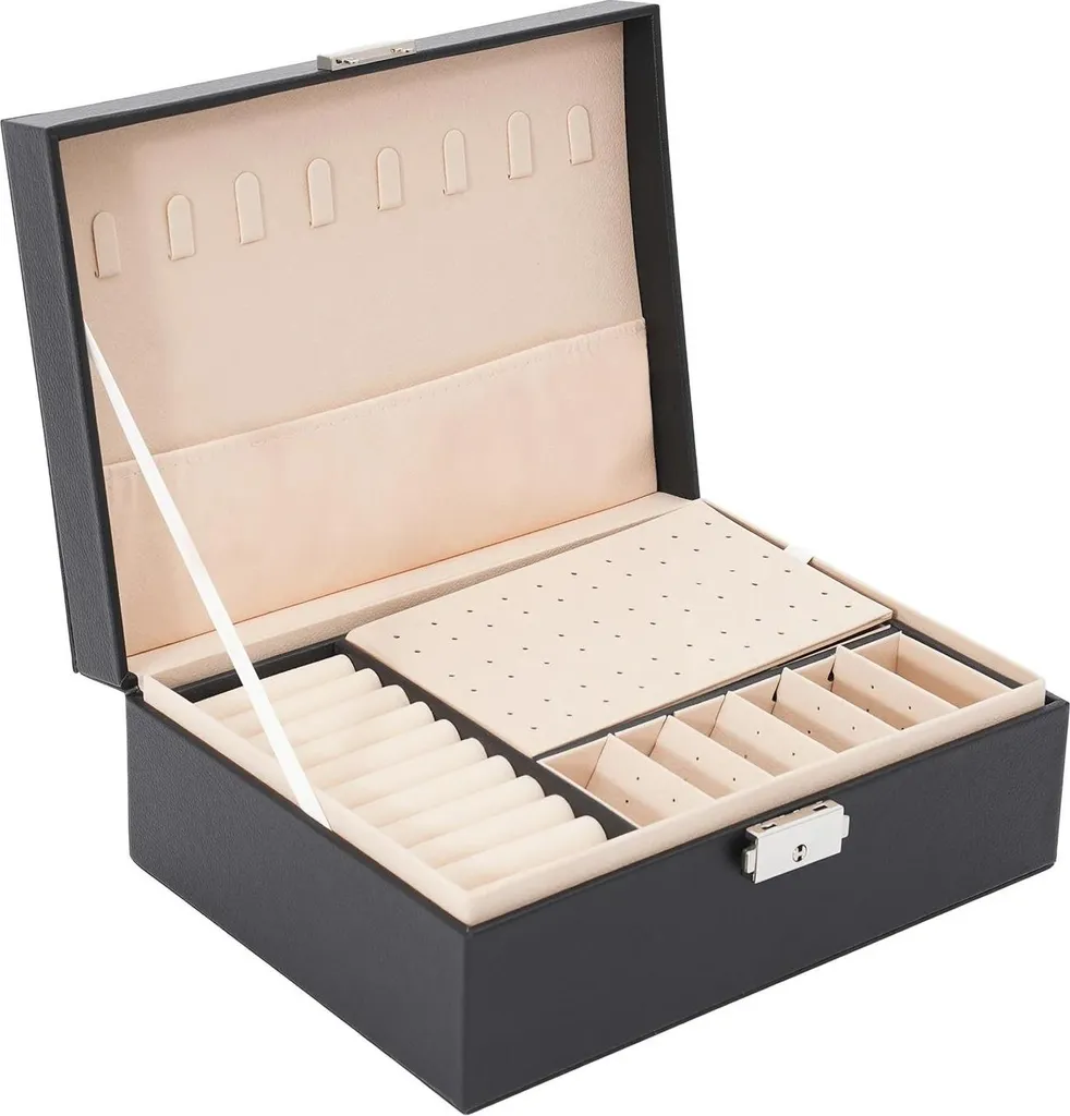 Portagioie Doppio Livello Salvaspazio - Chiusura Chiave e Velluto - 1