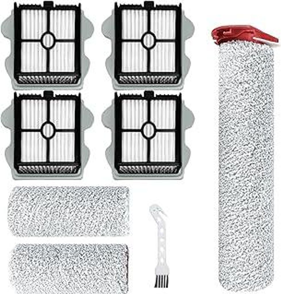 8 Stück Zubehörset Bürstenwalze und Filter Zubehörset für Roborock Dyad Pro/Dyad Pro Combo Zubehör Set Ersatzbürsten Filter Nass-und Trocken...