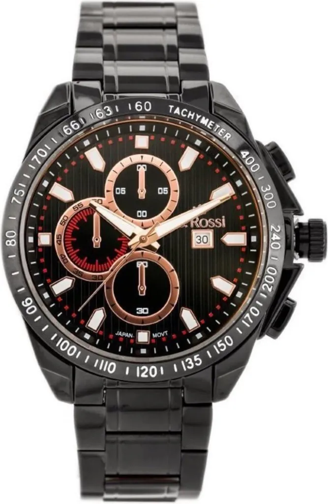 Montre G. Rossi 9153B1A1 Étanche et Antichoc en Métal Argenté Brillant