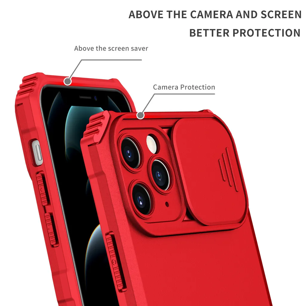 Custodia per iPhone 11ProMax Custodia protettiva per obiettivo fotocamera Slide Lens Protection Cover antiurto in TPU per iPhone 11ProMax colore opaco trasparente cover blu cielo, iPhone 11ProMax