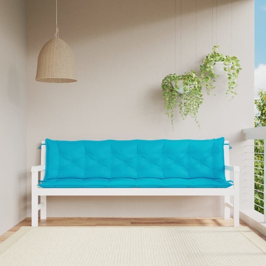 Gartenbank-Auflagen 2-tlg. Türkis 200x50x7 cm Stoff , Klassische Sofas Design 2024