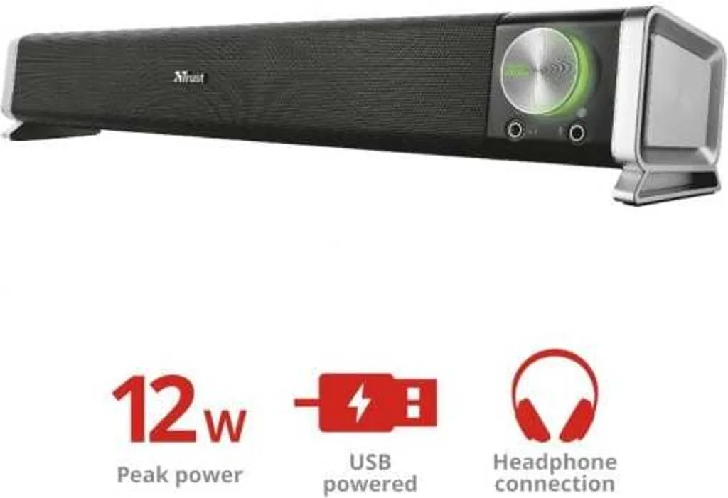 Soundbar PC Trust Asto 21046: Speaker Compatto USB con Jack Frontali - 29