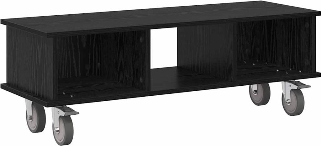 vidaXL TV-Ständer Schwarz Eichen-Optik 100 x 35 x 35 cm Produktbild 