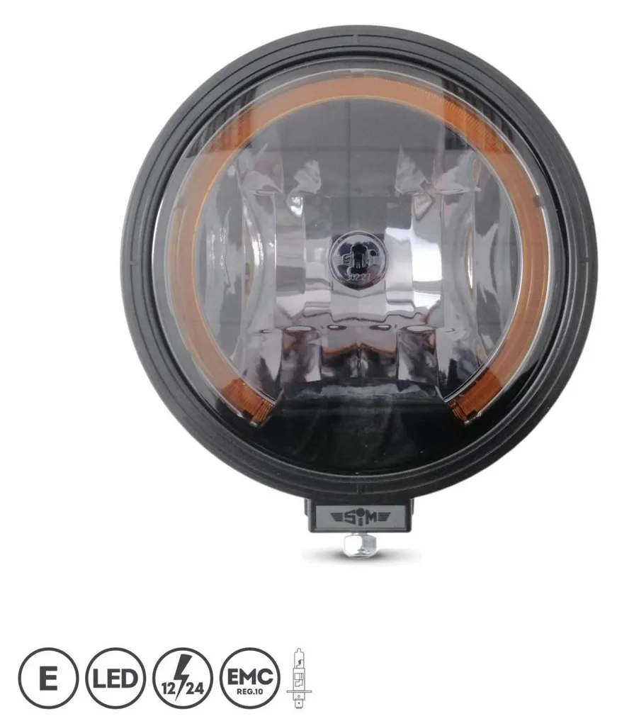 Feu antibrouillard pour 4x4 et camion SIM Black Edition 23cm Angel Eye