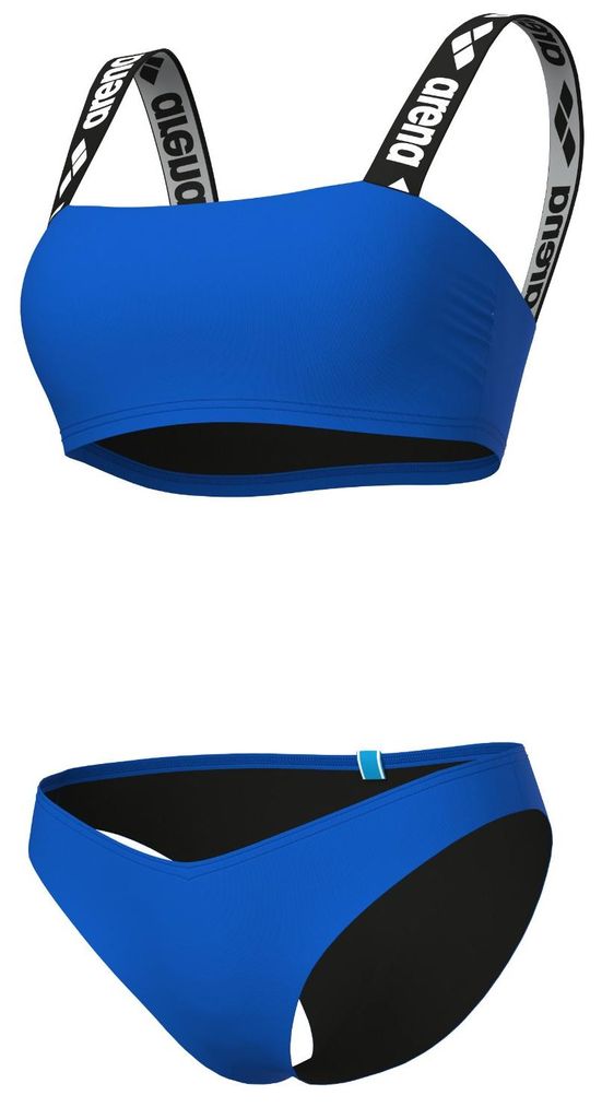 arena Elastic Solid Bikini Damen, Farbe:Blau, Größe:L Produktbild 
