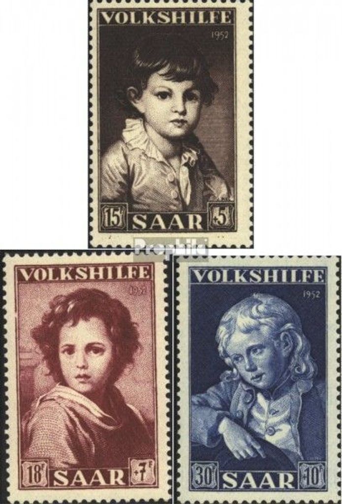 Briefmarken Saarland 1952 Mi 338-340 (kompl.Ausg.) postfrisch Volkshilfe: Gemälde (III)