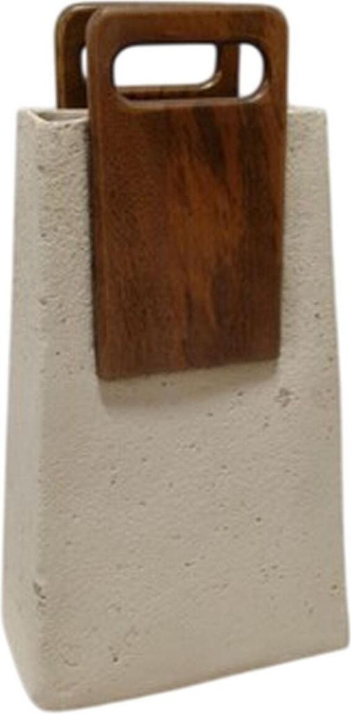 Vase Home ESPRIT Braun Beige Mango-Holz Papiermaché