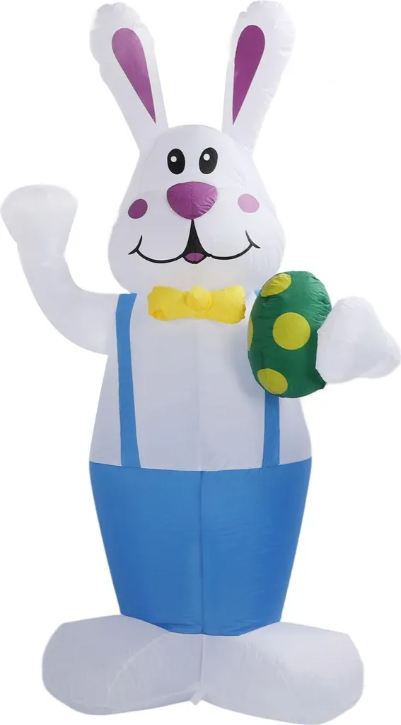 Lapin gonflable jardin auto-gonflant 190cm - Déco rapide et sans effort - 5