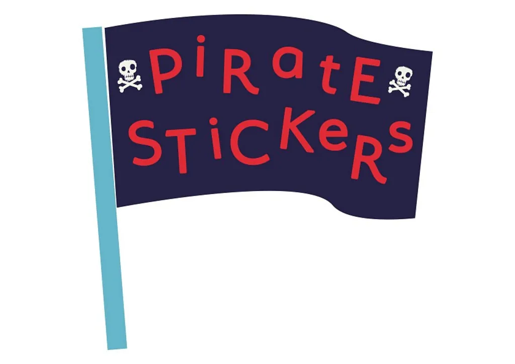 Set 41 Sticker Pirati - Adesivi Vinile Squalo e Scimmia per Bambini - 2