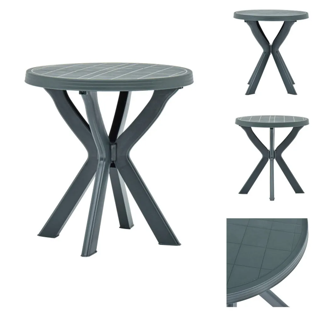 Tavolo da Pranzo Esterno vidaXL Ø70 cm Verde - Stile Bistrot