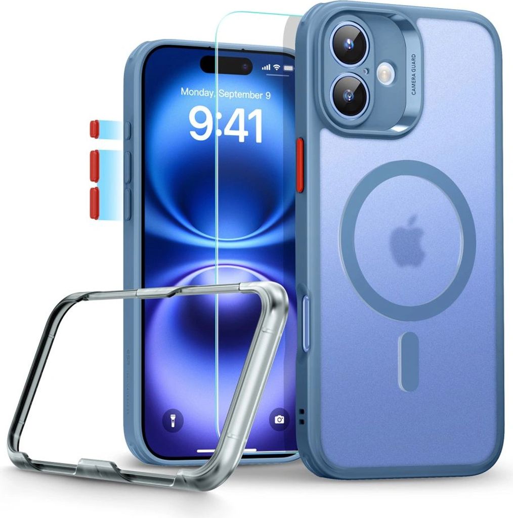 ESR Classic Pro Set Halolock MagSafe Hülle für iPhone 16 - blau
