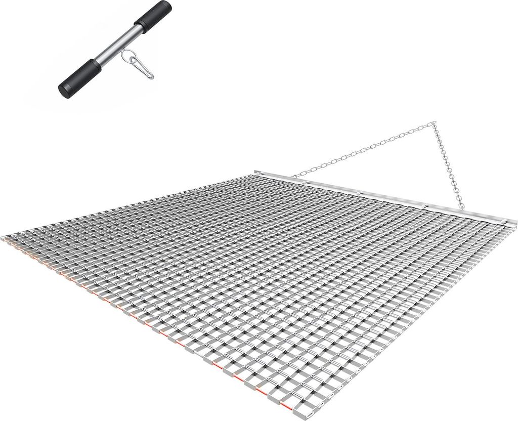 SucceBuy Schleppegge 122x122 cm, Wiesenegge aus verzinktem Produktbild 