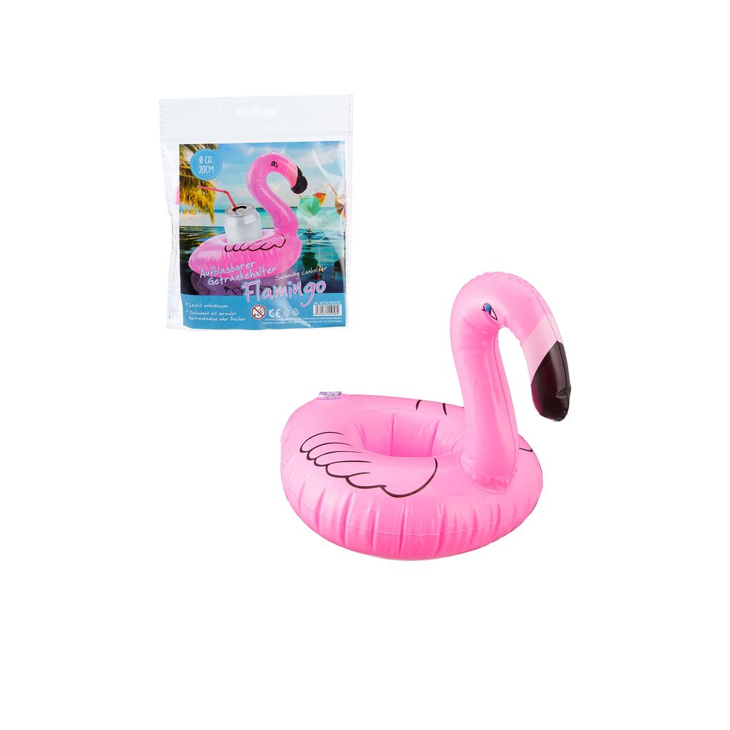 10x Getränkehalter Aufblasbar Badespielzeug Pool Schwimm Trinkhalter Flamingo 