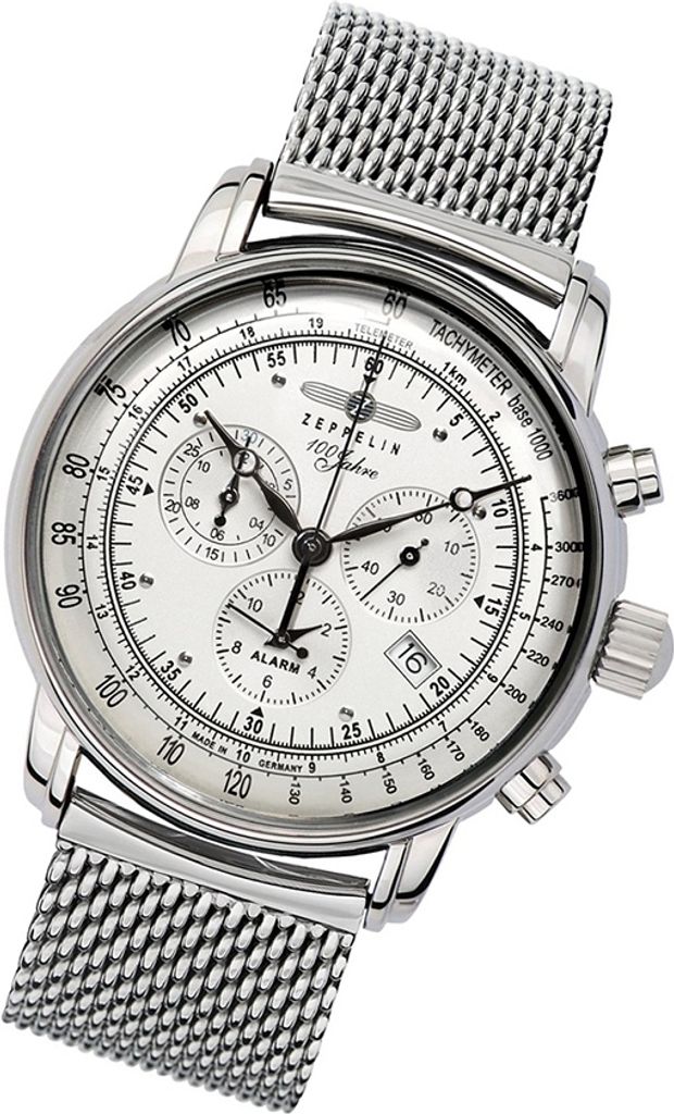 Zeppelin Herren Uhr 100 Jahre Z7680M/1 Edelstahl Armbanduhr Produktbild 
