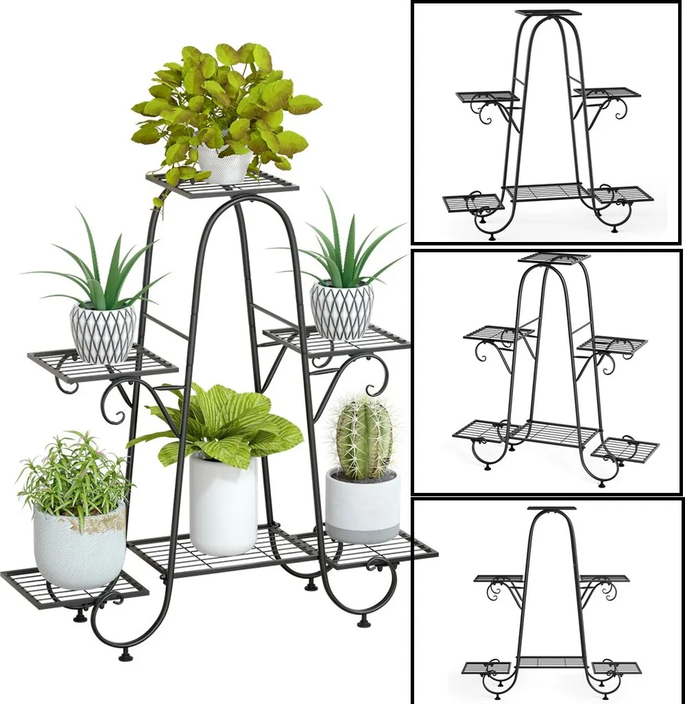 Étagère à fleurs pour balcon et salon - Gain de place 79x84x24cm