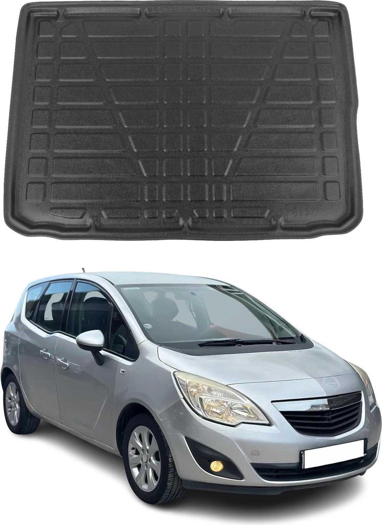 Kofferraumwanne Laderaumwanne für Opel Meriva B 2010-2017 Gummi TPE Schwarz