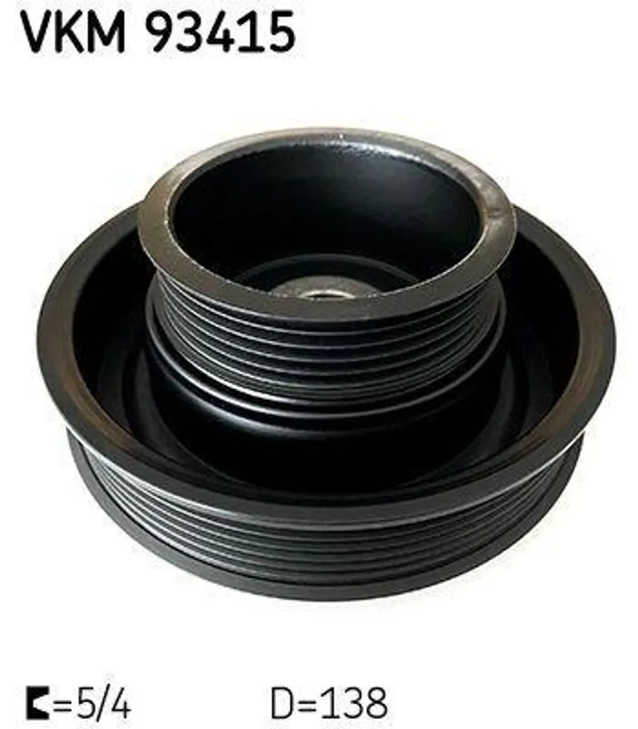 Poulie SKF VKM 93415 pour courroies 5 et 6 nervures de FORD Fiesta Mk5