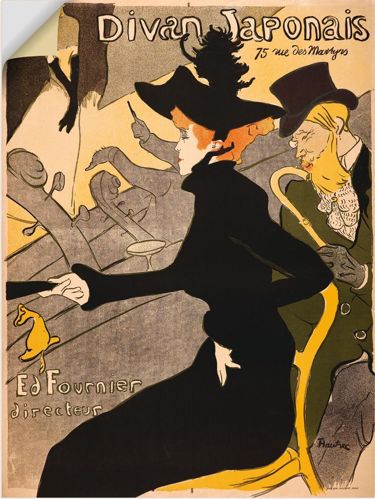 ARTland Wandbild, selbstklebend Divan Japonais. Frankreich, Paris Größe: 30x40 cm